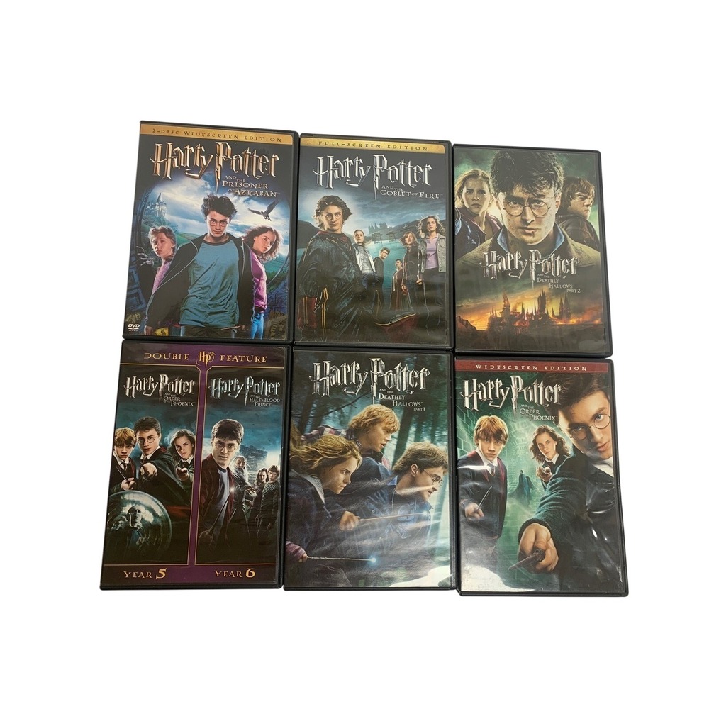 Harry‎ Potter DVD Collection Lot 6 Cases/Inserts  Widescreen/Full-Screen Edition